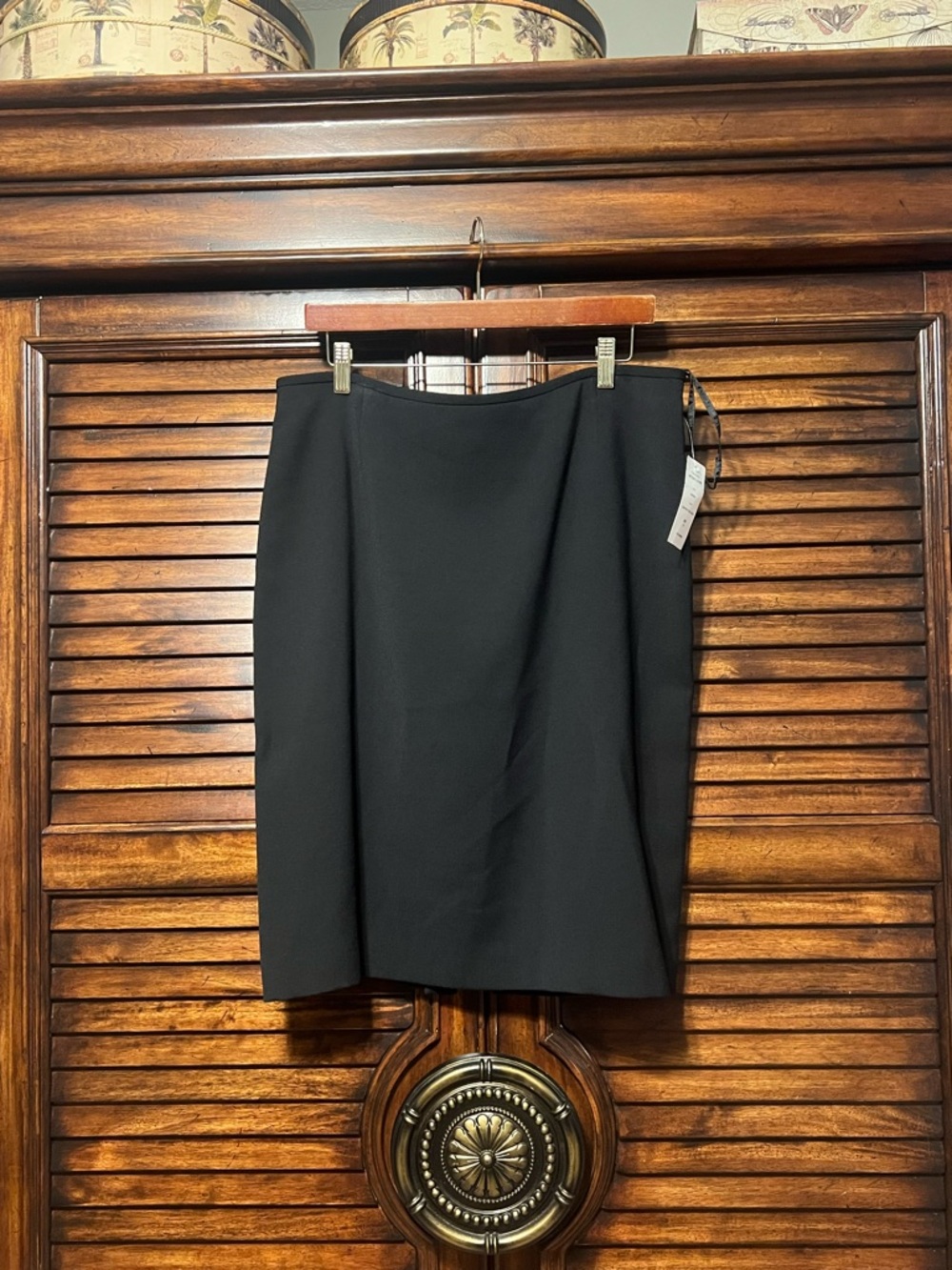 NWT Tahari ASL Black Classic Pencil Skirt Workwear Career Formal Events Size 14